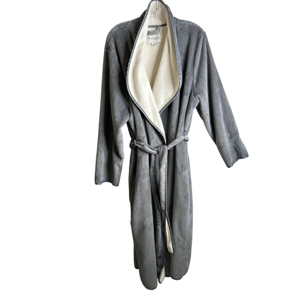 Koolaburra by UGG Grey Plush Fleece Sherpa‎ Lined Long Robe XL Cozy